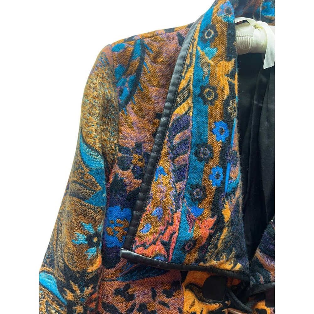 Parsley and Sage Large Jacket Artsy Boho Festival Floral Tapestry Pattern - Picture 7 of 11